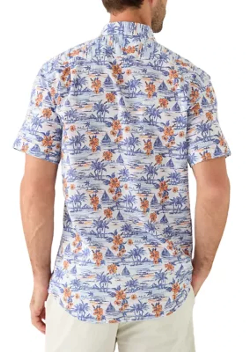 Men's Blue Sail Boat Shirt