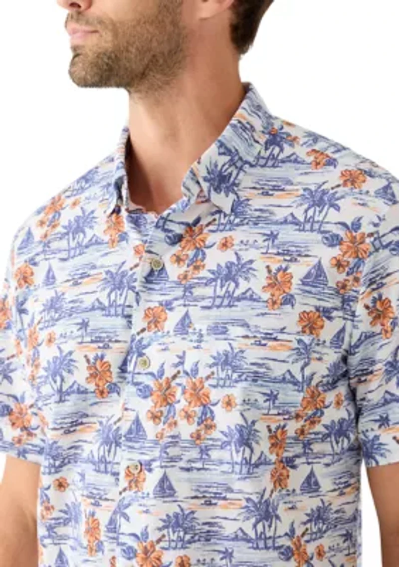 Men's Blue Sail Boat Shirt