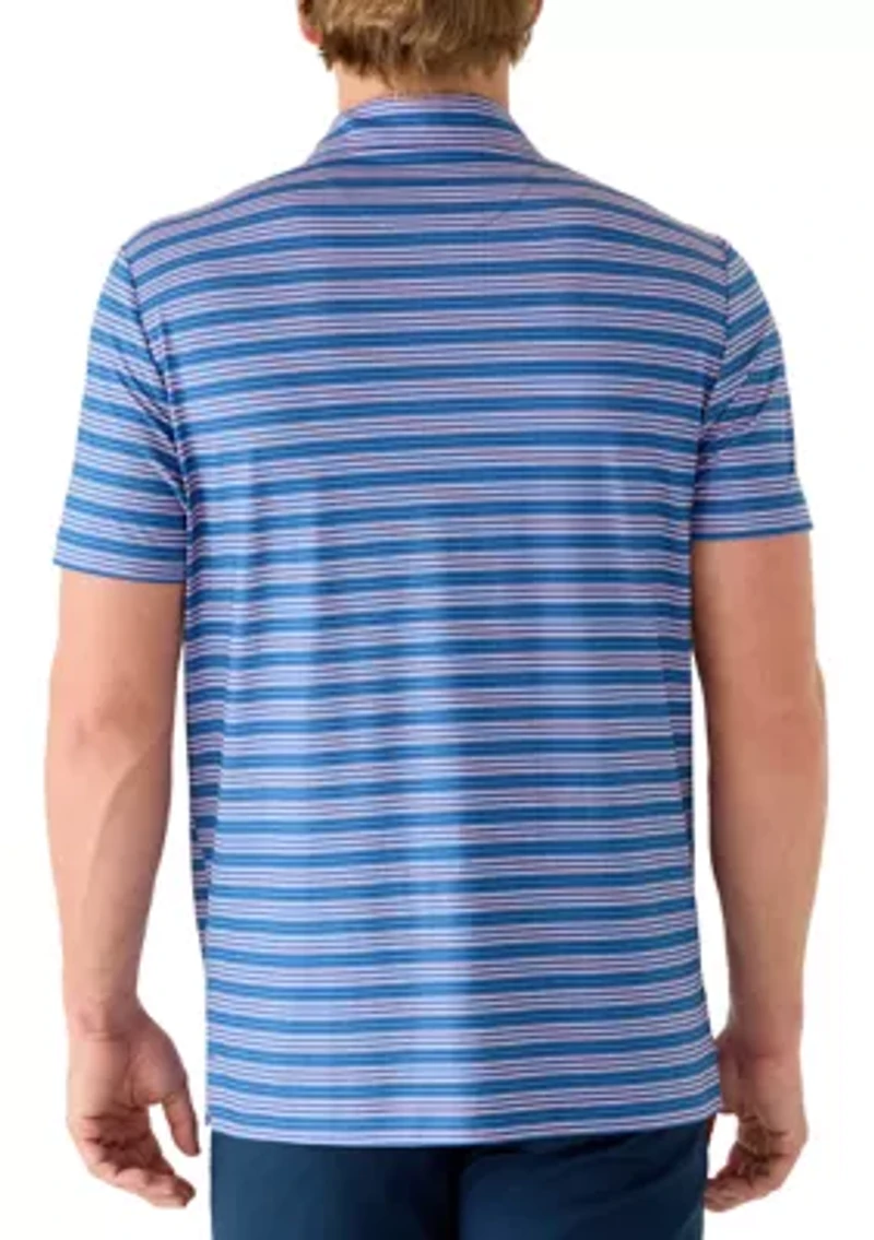 Men's Multi-Striped Collared Neck