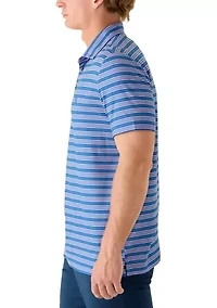 Men's Multi-Striped Collared Neck