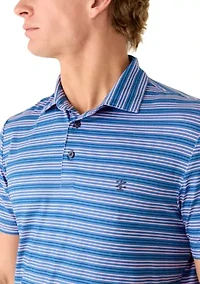 Men's Multi-Striped Collared Neck
