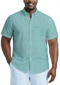 Big & Tall Breeze Short Sleeve Button Down Printed Shirt