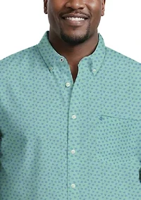 Big & Tall Breeze Short Sleeve Button Down Printed Shirt