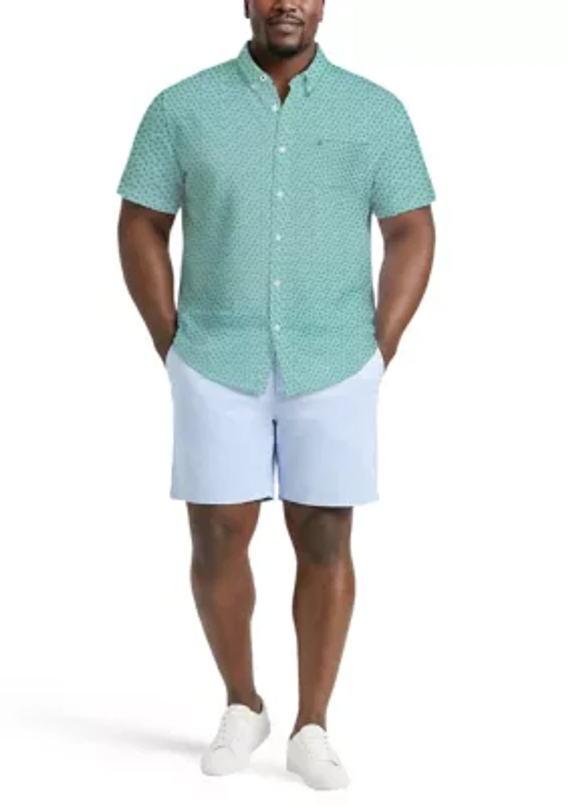 Big & Tall Breeze Short Sleeve Button Down Printed Shirt
