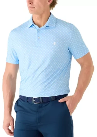 Men's Medallion Print Button Collar Shirt