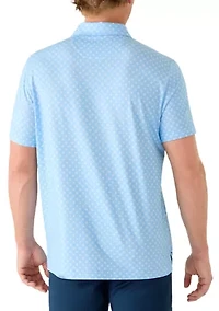 Men's Medallion Print Button Collar Shirt