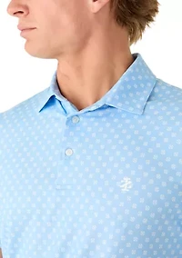Men's Medallion Print Button Collar Shirt