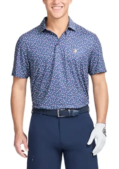Men's Swingflex Elite Short Sleeve Printed Polo Shirt