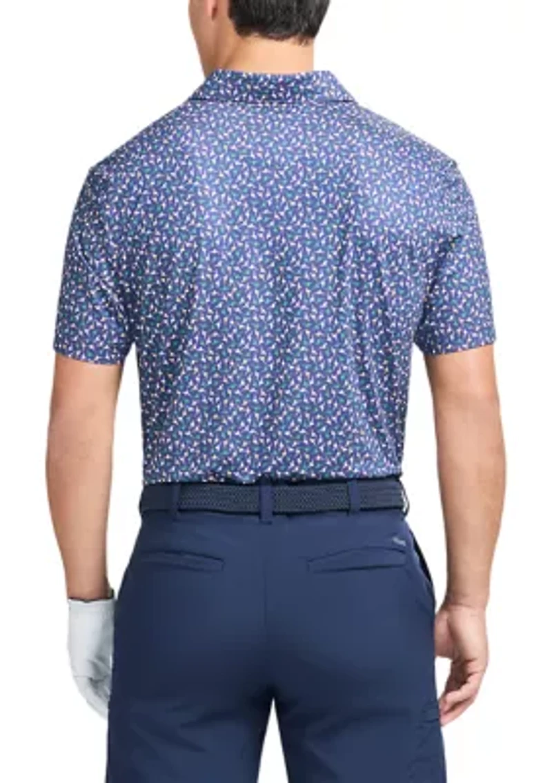 Men's Swingflex Elite Short Sleeve Printed Polo Shirt