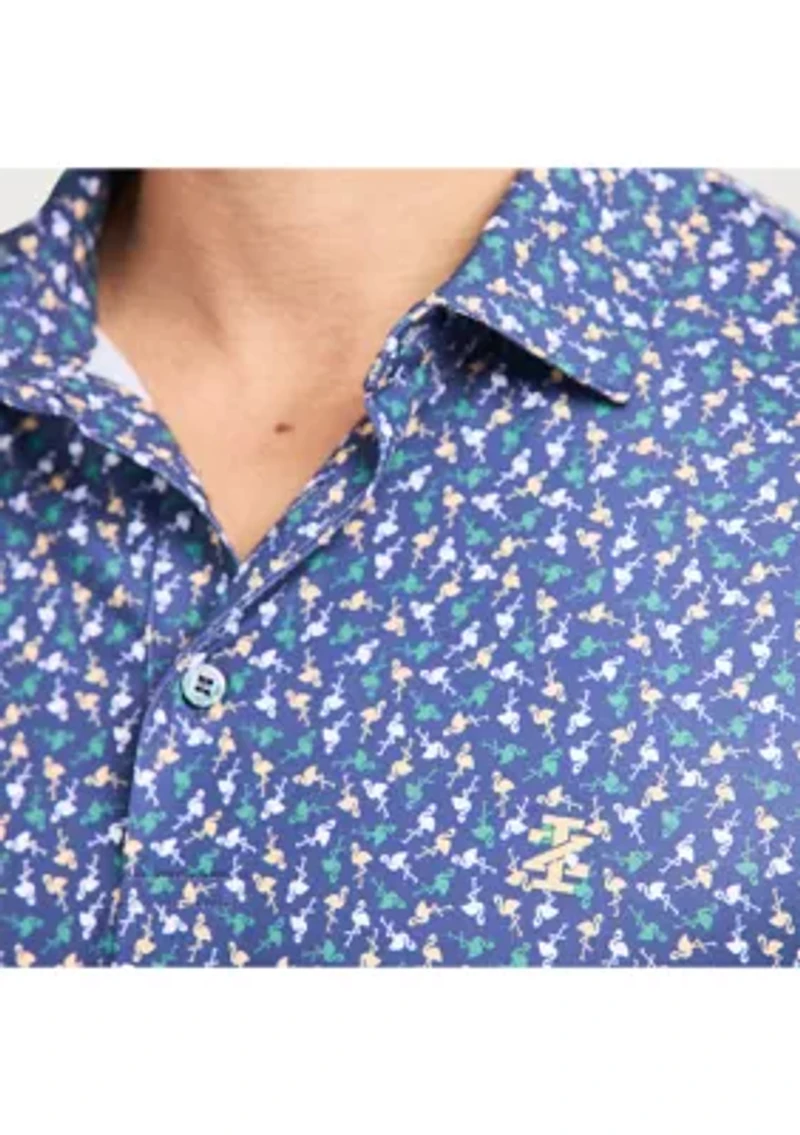 Men's Swingflex Elite Short Sleeve Printed Polo Shirt