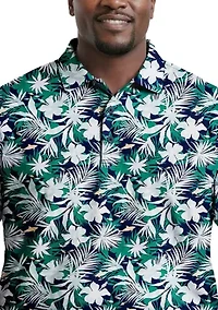 Big & Tall Swingflex Elite Short Sleeve Printed Polo Shirt