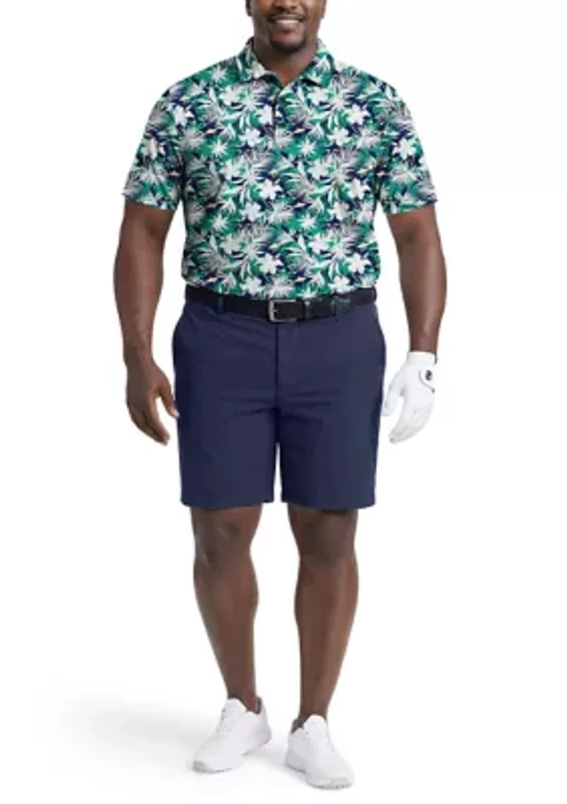 Big & Tall Swingflex Elite Short Sleeve Printed Polo Shirt