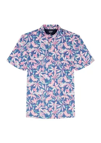 Big & Tall Golf Swingflex Elite Short Sleeve Printed Polo Shirt