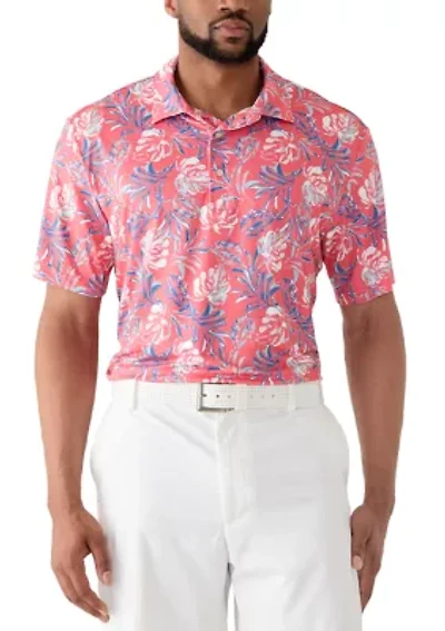 Big & Tall Golf Swingflex Elite Short Sleeve Printed Polo Shirt