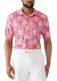 Big & Tall Golf Swingflex Elite Short Sleeve Printed Polo Shirt
