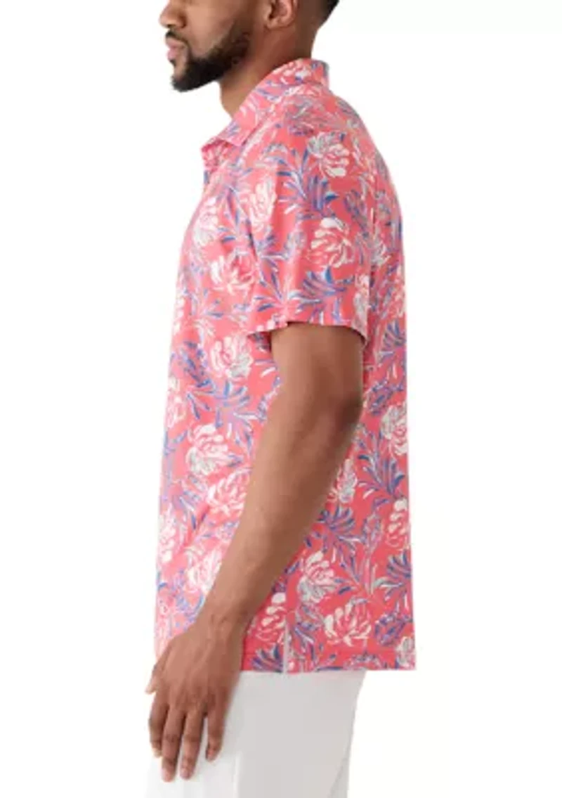 Big & Tall Golf Swingflex Elite Short Sleeve Printed Polo Shirt
