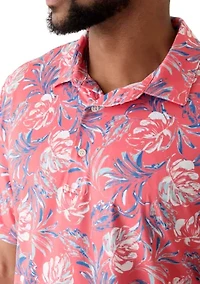 Big & Tall Golf Swingflex Elite Short Sleeve Printed Polo Shirt
