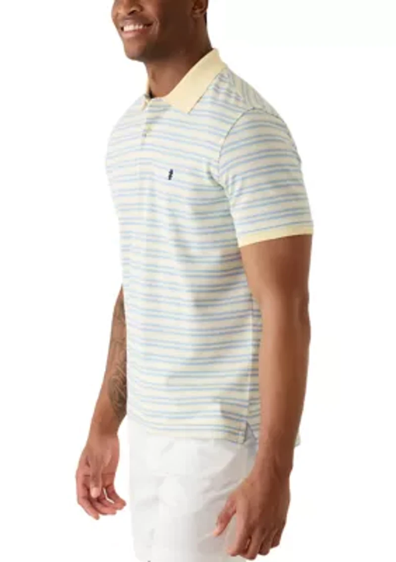 Men's Golf Swingflex Elite Short Sleeve Stripe Polo