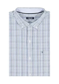 Men's Big Performance Comfort Long Sleeve Plaid Button Down Shirt