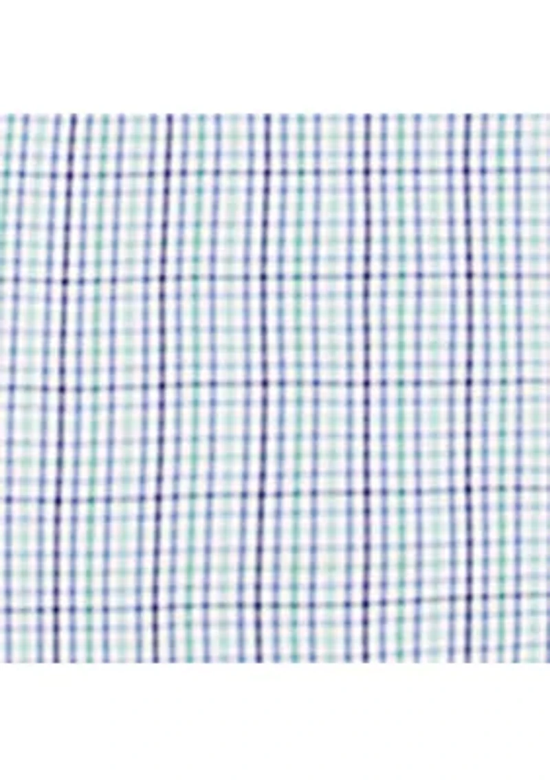 Men's Big Performance Comfort Long Sleeve Plaid Button Down Shirt