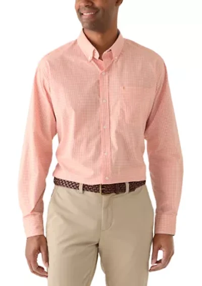 Men's Long Sleeve Performance Comfort Woven Button Down Shirt