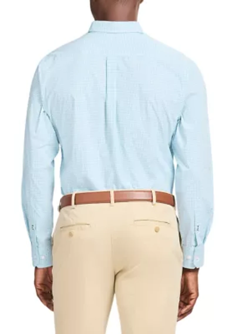 Men's Long Sleeve Performance Comfort Woven Button Down Shirt