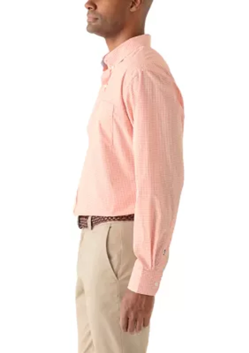 Men's Long Sleeve Performance Comfort Woven Button Down Shirt