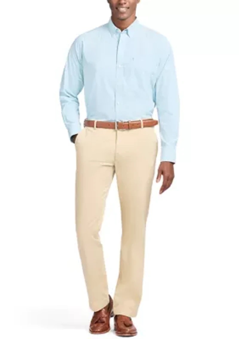 Men's Long Sleeve Performance Comfort Woven Button Down Shirt