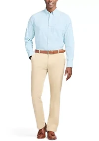 Men's Long Sleeve Performance Comfort Woven Button Down Shirt