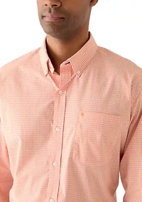Men's Long Sleeve Performance Comfort Woven Button Down Shirt