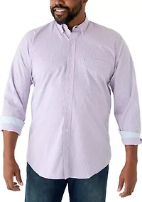 Big & Tall Long Sleeve Performance Comfort Gingham Shirt