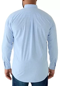 Big & Tall Long Sleeve Performance Comfort Gingham Shirt