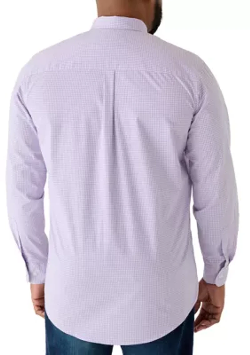 Big & Tall Long Sleeve Performance Comfort Gingham Shirt