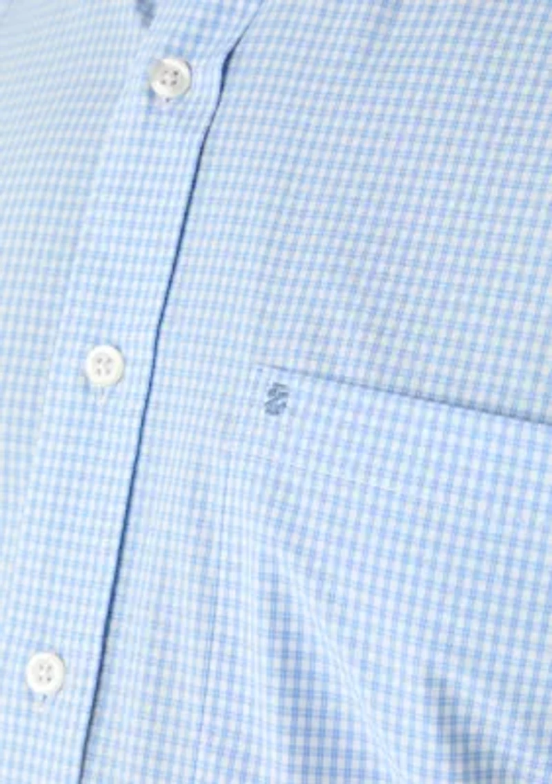 Big & Tall Long Sleeve Performance Comfort Gingham Shirt