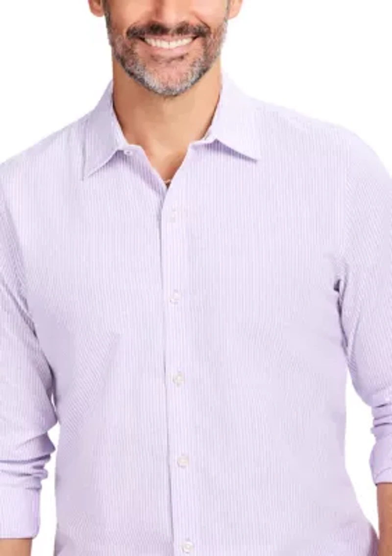 Men's Luxury Long-Sleeve Button-Down Shirt