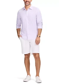 Men's Luxury Long-Sleeve Button-Down Shirt