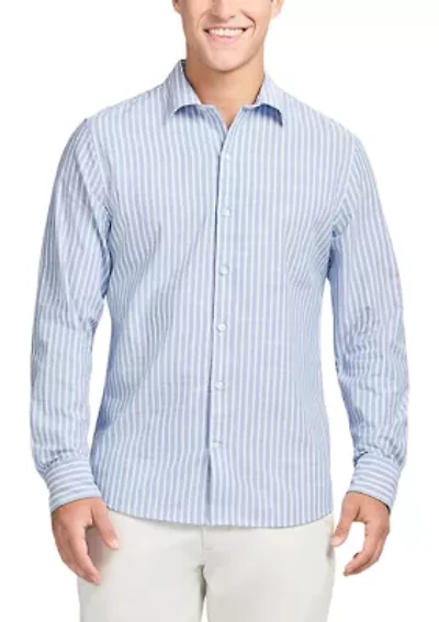 Men's Luxury Long-Sleeve Button-Down Shirt