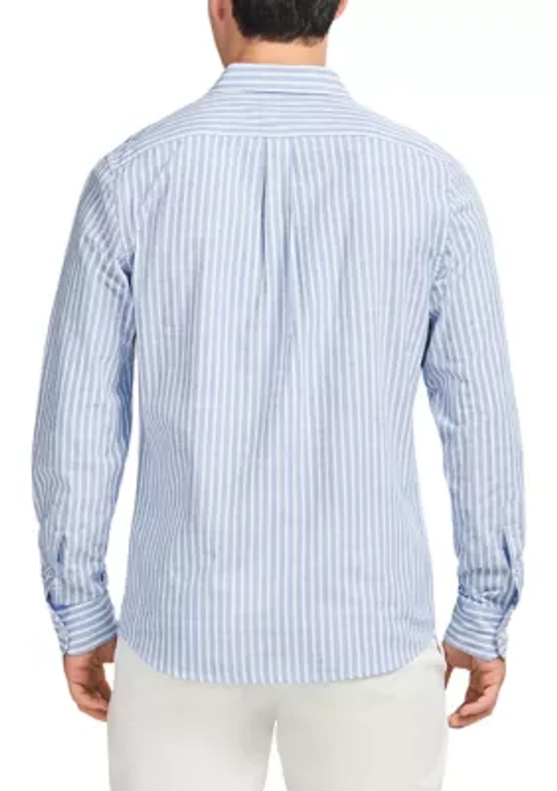 Men's Luxury Long-Sleeve Button-Down Shirt