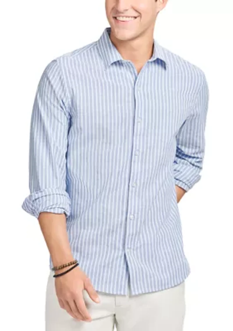 Men's Luxury Long-Sleeve Button-Down Shirt