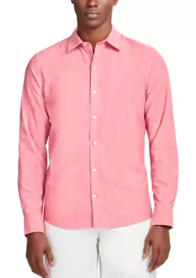 Men's Long Sleeve Lux Classic Linen Dress Shirt