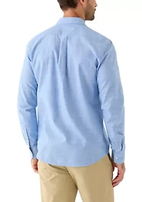 Men's Long Sleeve Lux Classic Linen Dress Shirt