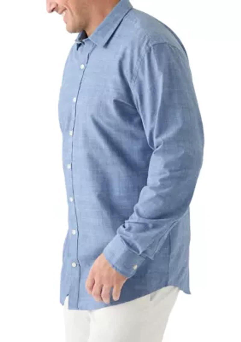 Big & Tall Classic Lux Long Sleeve Button Down Shirt