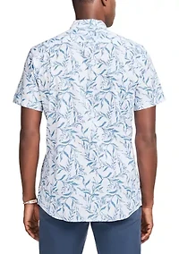 Men's Dockside Short Sleeve Chambray Printed Shirt