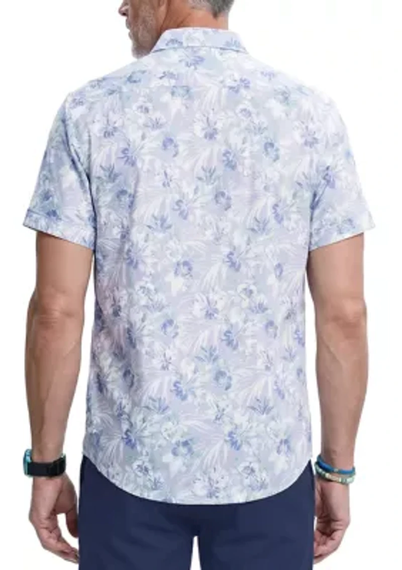 Men's Dockside Chambray Printed Button-Down Shirt