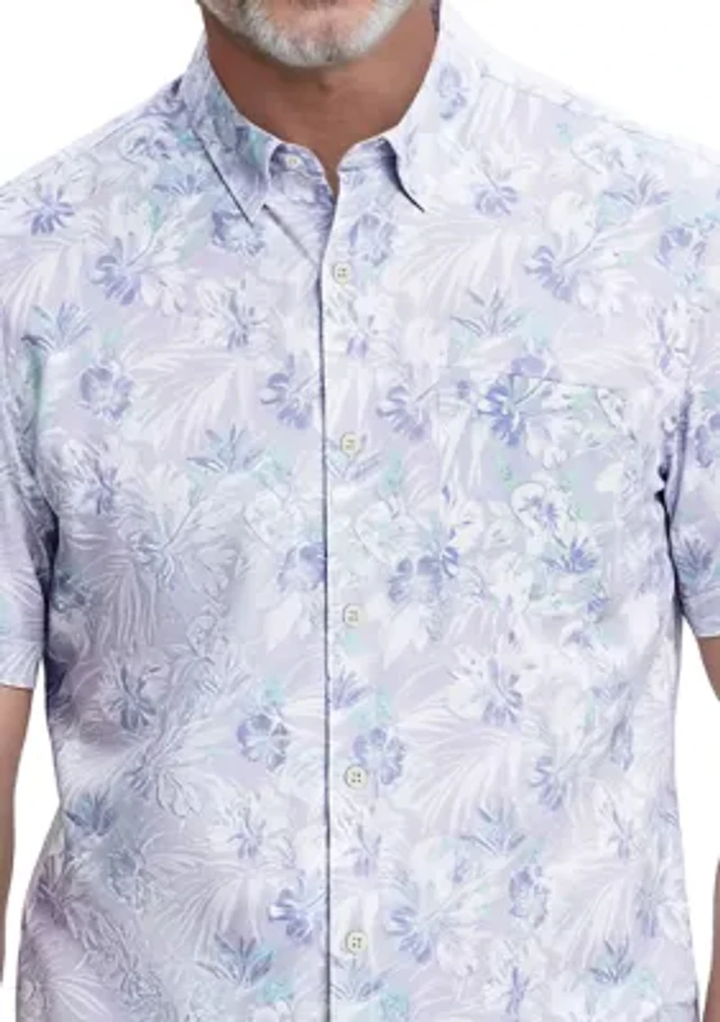 Men's Dockside Chambray Printed Button-Down Shirt