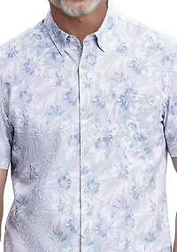 Men's Dockside Chambray Printed Button-Down Shirt