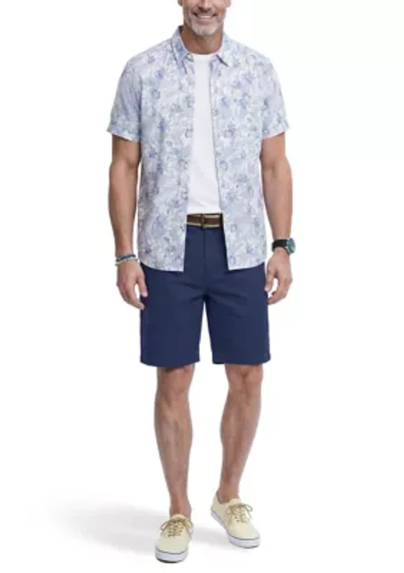 Men's Dockside Chambray Printed Button-Down Shirt
