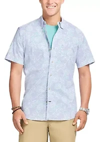 Men's Dockside Short Sleeve Chambray Print Shirt