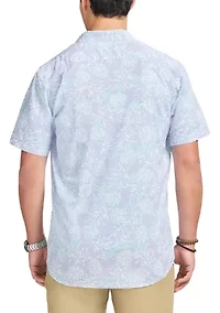 Men's Dockside Short Sleeve Chambray Print Shirt
