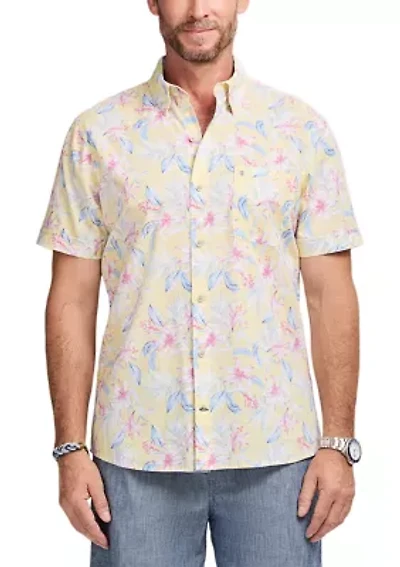 Men's Dockside Chambray Button Down Printed Shirt
